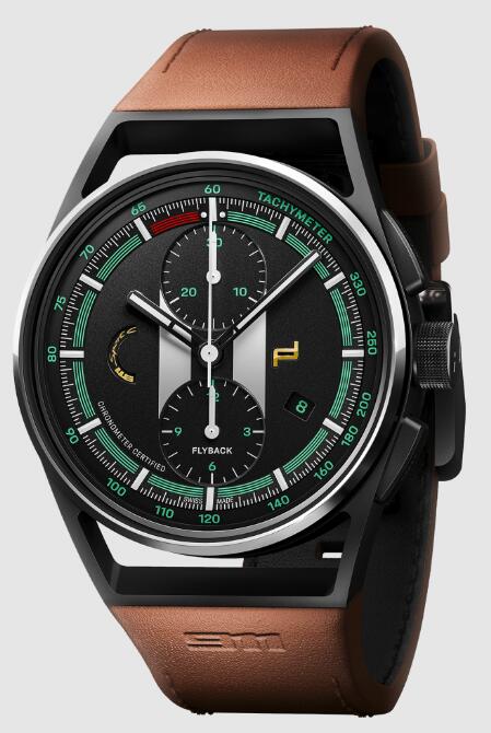 Porsche Design 911 Sport Classic chronograph Dial in Sport Classic stripes in Light Sport Grey Replica Watch